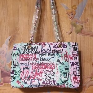 Trendy Multicolor Graffiti Shoulder Bag